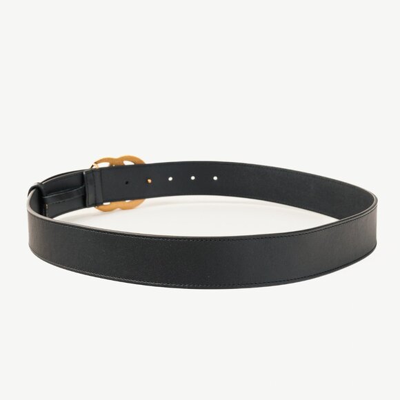 Gucci GG Marmont Black Leather Wide Belt - Picture 2 of 5